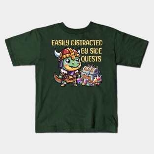 Easily Distracted By Side Quests Kids T-Shirt